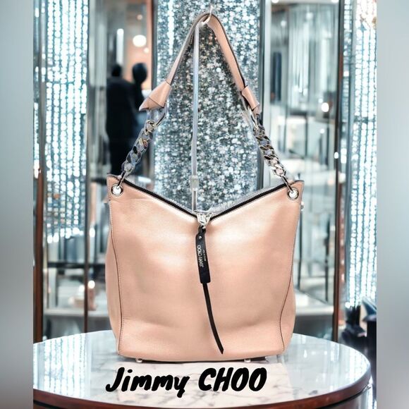 Jimmy Choo Handbags - JIMMY CHOO RAVEN HOBO LUXURY LEATHER SHOULDER SATCHEL TOTE HANDBAG